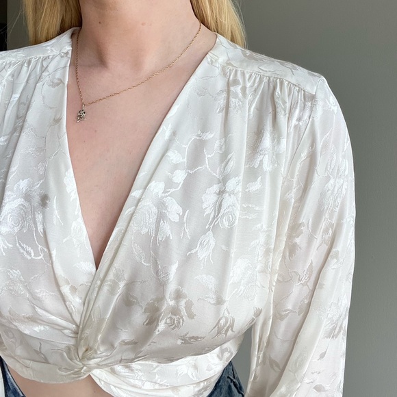 Zara blouse twist crop top - Picture 6 of 9